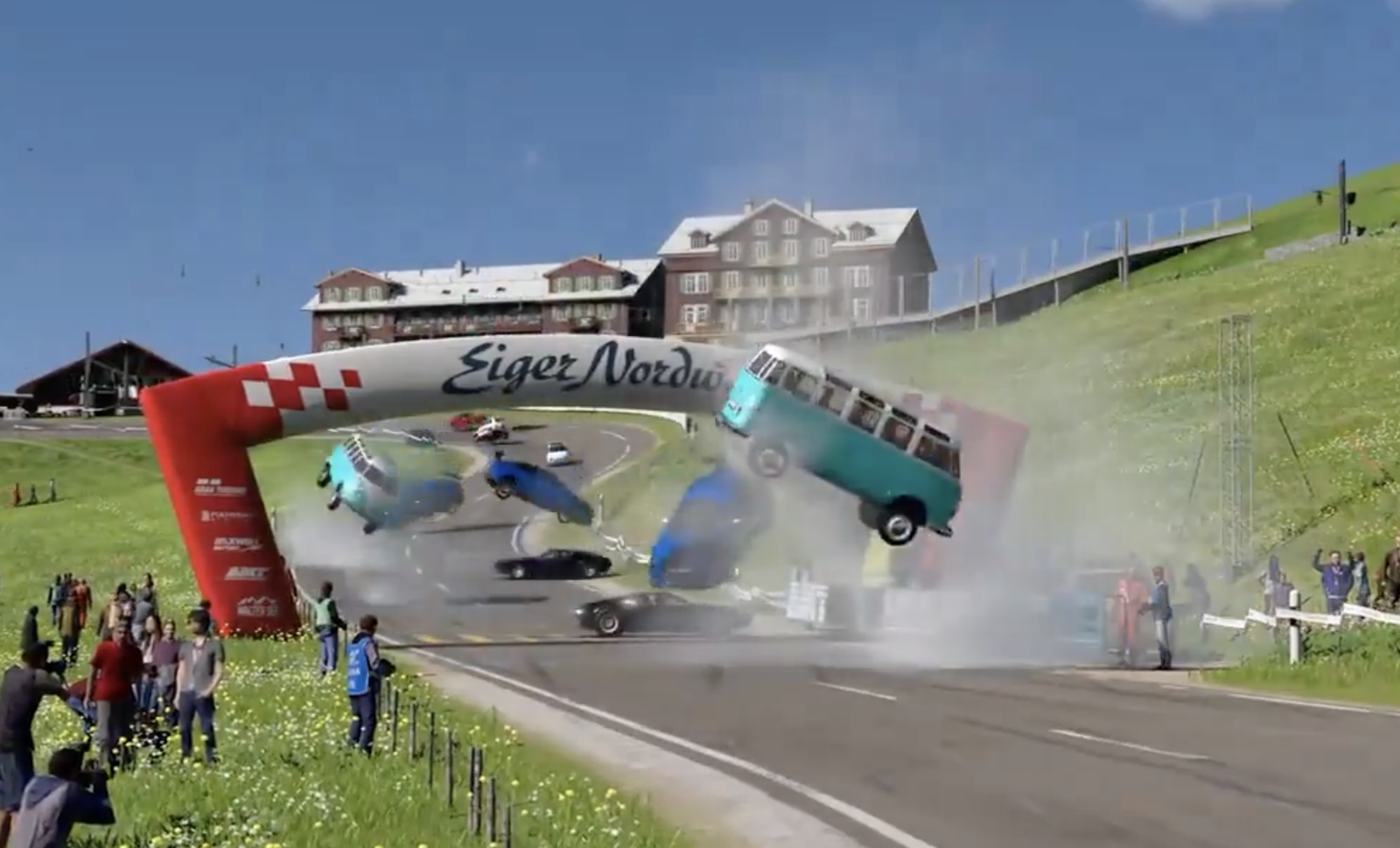 An example of GT7's update 1.49 physics glitches